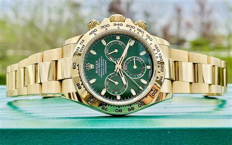 rolex daytona with green dial.